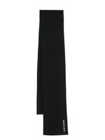 Acne Studios écharpe en maille à logo brodé - Noir