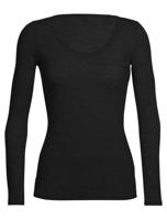 Icebreaker Siren LS Sweetheart Thermoshirt Dames Black L