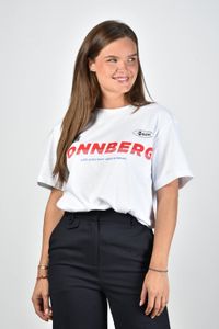 Margaux Lonnberg t-shirt Tolbias iconische print korte mouw wit