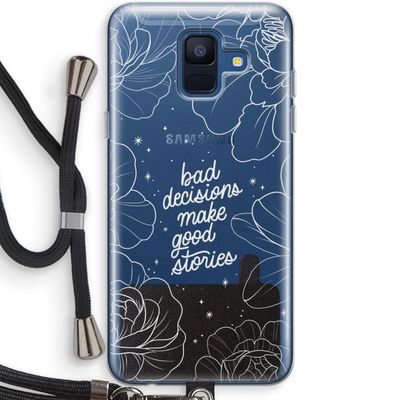Good stories: Samsung Galaxy A6 (2018) Transparant Hoesje met koord