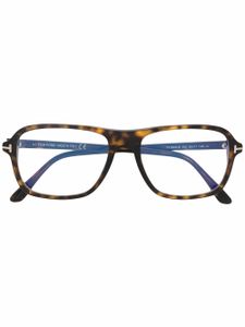 TOM FORD Eyewear lunettes de vue FT5806B à monture rectangulaire - Marron