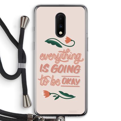 Optimistic flower girl: OnePlus 7 Transparant Hoesje met koord