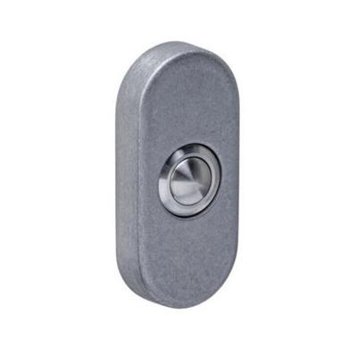 Intersteel Deurbel ovaal 65x30x10mm verdekt rvs getrommeld