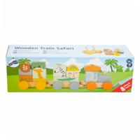 Small Foot houten stapelblokken trein safari, 16dlg.