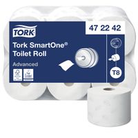 Toiletpapier Tork SmartOneÃƒâ€šÃ‚Â® T8 advanced 2 laags 1150 vel wit 472242 - thumbnail