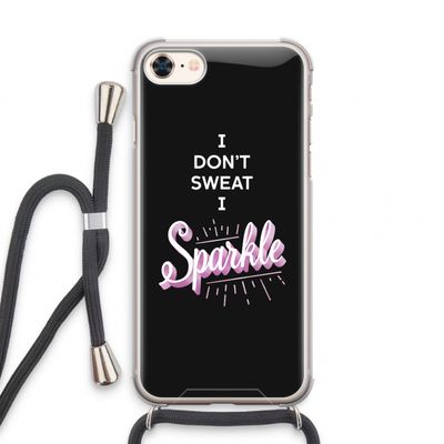 Sparkle quote: iPhone 7 Transparant Hoesje met koord