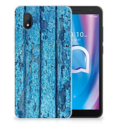 Alcatel 1B (2020) | Bumper Hoesje | Wood Blue Alcatel 1B (2020) | Bumper Hoesje | Wood Blue