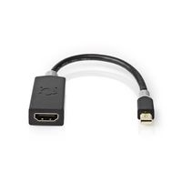 Mini-DisplayPort - HDMI©-Kabel | Mini-DisplayPort Male - HDMI©-Uitgang | 0,2 m | Antraciet - thumbnail