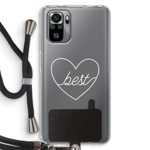 Best heart pastel: Xiaomi Redmi Note 10S Transparant Hoesje met koord