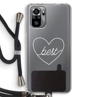 Best heart pastel: Xiaomi Redmi Note 10S Transparant Hoesje met koord