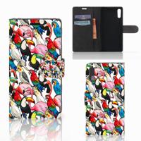 Sony Xperia XZ | Sony Xperia XZs | Telefoonhoesje | Met pasjeshouder | Birds