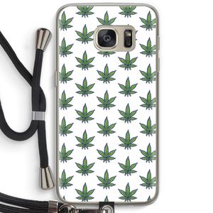 Weed: Samsung Galaxy S7 Transparant Hoesje met koord