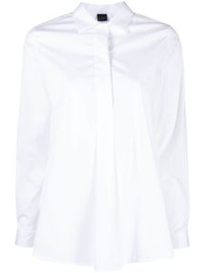 Fay blouse en popeline à logo brodé - Blanc