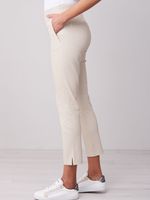 Pantalon met split van lamsleer met stretch Pantalon met split van lamsleer met stretch