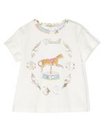 Roberto Cavalli Junior t-shirt en coton à imprimé graphique - Blanc