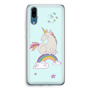 Regenboog eenhoorn: Huawei P20 Transparant Hoesje