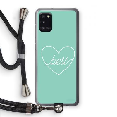 Best heart pastel: Samsung Galaxy A31 Transparant Hoesje met koord