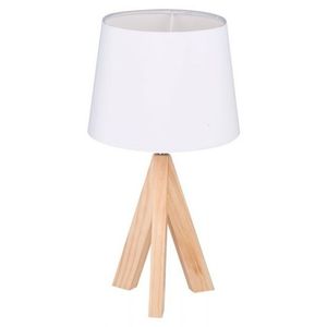 Schemerlamp/tafellamp houten voet 40 cm