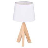 Schemerlamp/tafellamp houten voet 40 cm