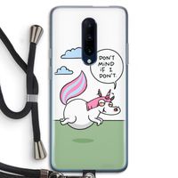 Unicorn: OnePlus 7 Pro Transparant Hoesje met koord