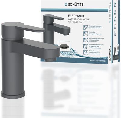 Schutte ELEPHANT Wastafelkraan | Mat Antraciet - 34214