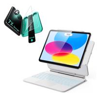 iPad 11" (A18) 2026 Bundle Rebound Magnetic Keyboard Case & Screen Protectors - US Layout-White - thumbnail