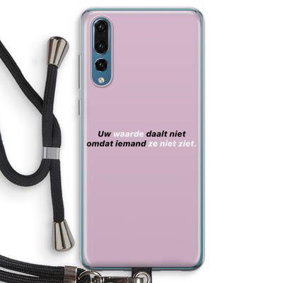 uw waarde daalt niet: Huawei P20 Pro Transparant Hoesje met koord