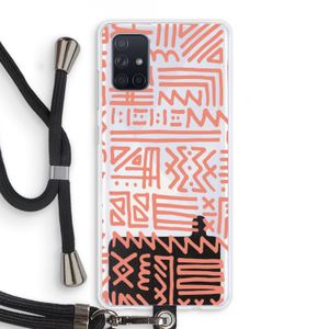 Marrakech Pink: Samsung Galaxy A71 Transparant Hoesje met koord