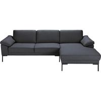 Leen Bakker - Bank Tom Met Chaise Longue Rechts - Basel - Antraciet - Stof - Grijs - 162x261x84 Cm