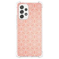 Samsung Galaxy A53 5G Doorzichtige Silicone Hoesje Pattern Orange