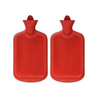 2x Stuks warmwater kruik rood 2 liter 2x Stuks warmwater kruik rood 2 liter