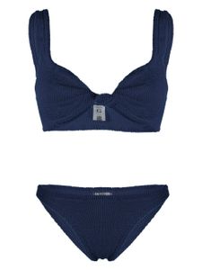 Hunza G bikini Juno à effet froissé - Bleu