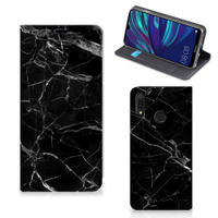 Huawei Y7 hoesje Y7 Pro (2019) Standcase Marmer Zwart - Origineel Cadeau Vader