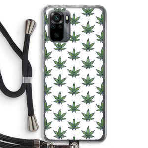 Weed: Xiaomi Redmi Note 10 Pro Transparant Hoesje met koord