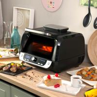 Airfryer met grill, accessoires en receptenboek InnovaGoods Fryinn 12-in-1 6000 Zwart Staal 3400 W 6 L