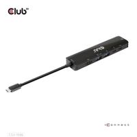 club3D Club3D USB-6-in1-HUB USB-C - HDMI/2xUSB/ USB-C (USB 3.2 Gen 2) multiport hub Zwart