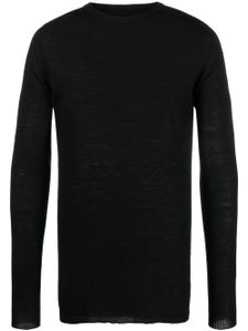 Rick Owens pull en laine vierge à col rond - Noir