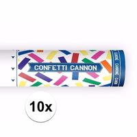 10x Confetti shooters kleuren mix 20 cm - thumbnail