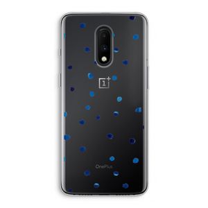 Blauwe stippen: OnePlus 7 Transparant Hoesje