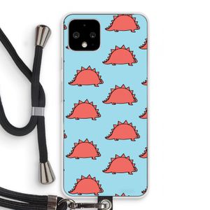 Dinosawrr: Pixel 4 Transparant Hoesje met koord