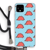Dinosawrr: Pixel 4 Transparant Hoesje met koord