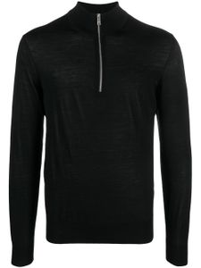 Zegna pull en laine à fermeture zippé - Noir