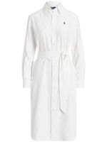 Polo Ralph Lauren robe-chemise à motif brodé - Blanc