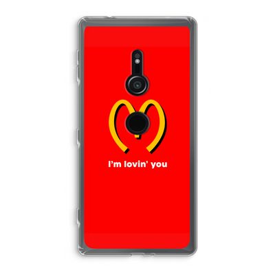 I'm lovin' you: Sony Xperia XZ2 Transparant Hoesje