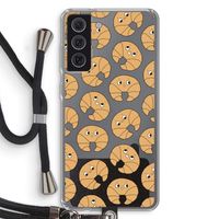 Croissant: Samsung Galaxy S21 FE Transparant Hoesje met koord