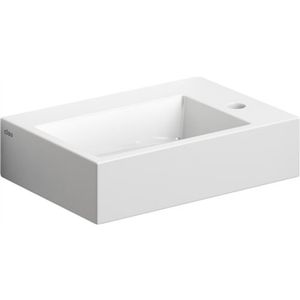 Fontein Clou Flush 2 Plus 42.5x29x10.5cm Keramiek Glans Wit (Met Kraangat Rechts)