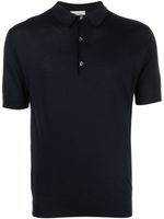 John Smedley polo en maille fine - Bleu