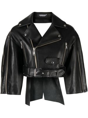 Undercover veste de moto à découpes - Noir