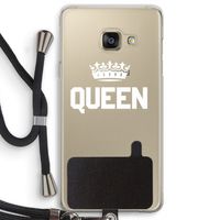 Queen zwart: Samsung Galaxy A3 (2016) Transparant Hoesje met koord