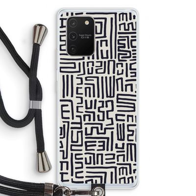 Moroccan Print: Samsung Galaxy S10 Lite Transparant Hoesje met koord